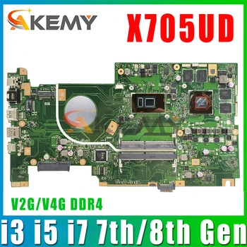 X705UD Mainboard ASUS VivoBook X705UDR X705U Nešiojamas Plokštė i3 i5 i7 7-oji/8-Gen V2G/V4G DDR4