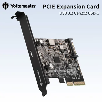 Yottamaster PCIE Tipo C USB3 Adapteris.2 Gen2 20Gbps PCI Express Adapter PCI-E Card x4/8/16 Kompiuterio Plėtra Pridėti Korteles