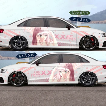 NULIS DU anime mergaitė automobilių lipdukas pusėje, automobilių įvyniojimo transporto priemonės pusėje grafinis automobilio dydžio modelis 