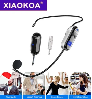 XIAOKOA LOCOCO Belaidžio UHF Mikrofono Bevielio Mikrofono Sistema su LED Skaitmeninis Display165 pėdų Nuotolio Mikrofonas Balso Stiprintuvas