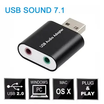 USB Išorinio Stereofoninio Garso Adapteris, skirtas 