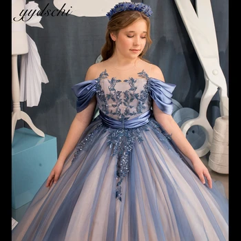 Gėlių Gir lDress 2023 Mados Graži Mergina Princesė Vestuvių Suknelė Kamuolys Suknelė Inscenizacija Princesė Prabangių Gėlių mergaičių Suknelės