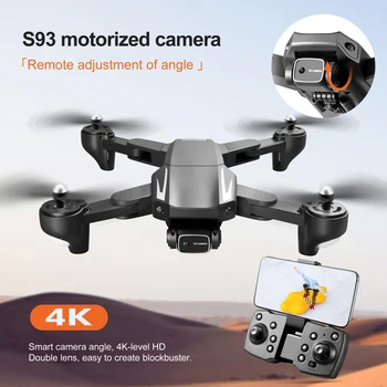 Geriausia Populiarus S93 4K HD antena motorizuota dual Camera, Sulankstomas Mini Drone