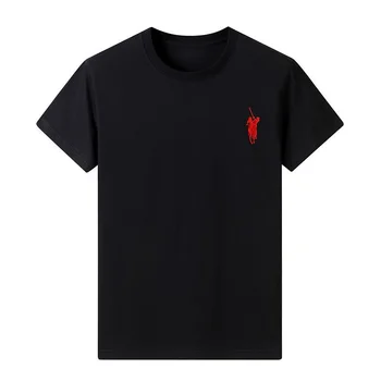 2023 Vasaros Medvilnės Vyrų T-shirts O-kaklo, Trumpas Rankovėmis Išsiuvinėti Tees Viršūnės