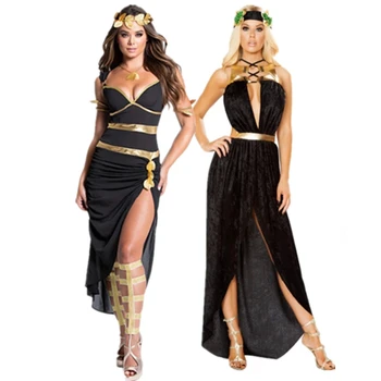 Seksualus Egipto Princesė Kleopatra Kostiumų Komplektus Ponios Romėnų Toga Skraiste Graikų Deivė Viduramžių Helovinas Dress Išgalvotas Kostiumas