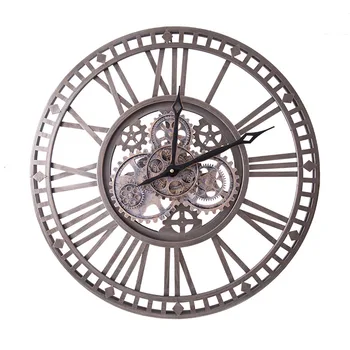 American Vintage Pavarų Sieninis Laikrodis Europos Metalo Meno Sieninis Laikrodis Kambarį Apdaila Kūrybos Žymiklį Kvarcinis Laikrodis
