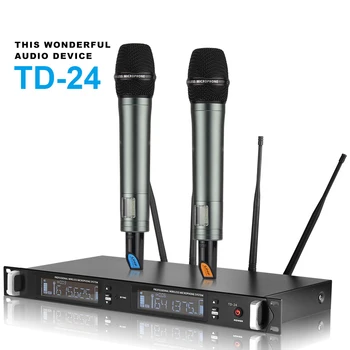 4 antenos 200 Dual Channel UHF Profesionalių Belaidžių Mikrofonų Sistema Karaoke, Vestuvės, Konferencijos, Konferencijų, Etapas