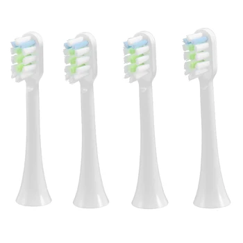 4Pcs Pakeisti dantų šepetėlį Vadovai Xiaomi SOOCAS V1X3/X3U X1/X3/X5 Elektriniai Dantų Šepetėliu Vadovai, Balta