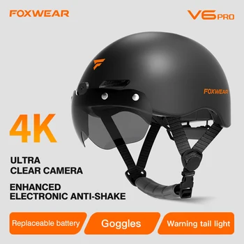 FOXWARE Lauko Sporto Vadovas Nešiojami Šalmas WIFI 4K HD Kamera, Mini Veiksmo Kamera Profissional Dviračiais Laipiojimo Sporto Cam P2P