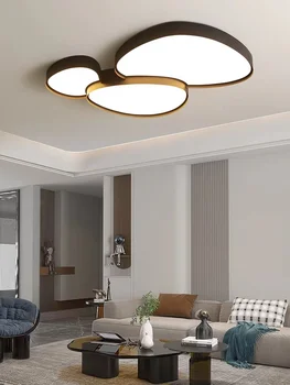 Šiuolaikinių LED lubų šviesos, gyvenamasis kambarys, valgomasis, tyrimas kambarys, miegamasis, Šiaurės akrilo juoda ir balta namų puošybai lempos