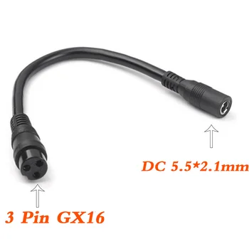 GX16 DC Jungtis Kabelio Adapterio kabelį pratęstas linija
