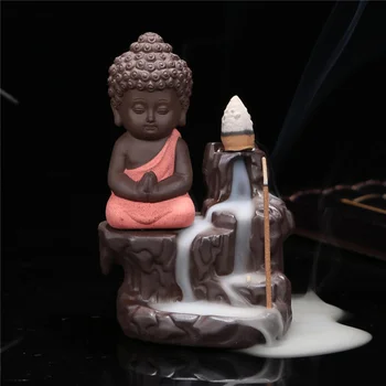 Kinijos Ready-To-Piešimas, Keramika Buda Keramikos Smilkalų Degiklis Censer Turėtojo Nustatyti Su Joss Lazdos Namuose Miegamasis Dekoro Apdaila