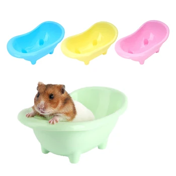 Mini Žiurkėno Maudymosi Vonia Plastiko Mažai Pet Vonios Kambarys Smėlio Kambarys Žaislas Naminių Gyvūnėlių Žiurkės Narve Priedai