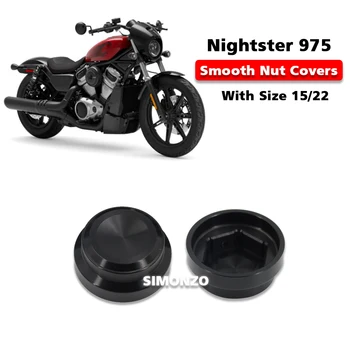Už Sportster S 1250 Riešutų Padengti Motociklo CNC Sklandžiai Riešutų Apima tinka Hex Galvutės Varžtai Su Size15 /22 Black Nightster 975