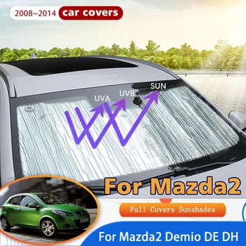 Automobilio Pilnas Padengimas Stoglangis Už Mazda2 Demio DE DH 2008~2014 m., Hečbekas Anti-UV apsaugos nuo Saulės Windows skėtį nuo saulės Padengti, Auto Priedai