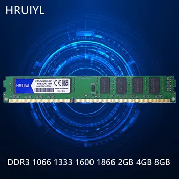 HRUIYL DDR3 Desktop 1066 Atminties 1333 1600 1866MHZ 2G 4GB 8GB PC motininę Plokštę PC3-8500 10600 12800 14900U 1,5 V DIMM Atminties Lazdos