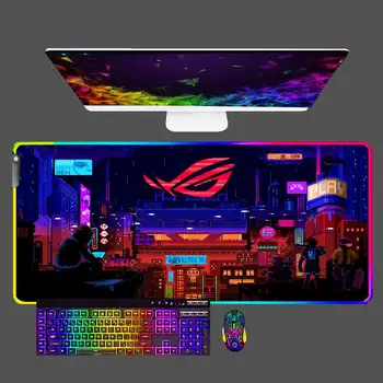 ASUS ROG RGB Didesnių Pelės Mygtukai XXL 900x400 Greitis Pc Kompiuterio Klaviatūra LED Backlight Stalo Žaidimų Kilimėlis Priedai Minkštas Kilimėlis