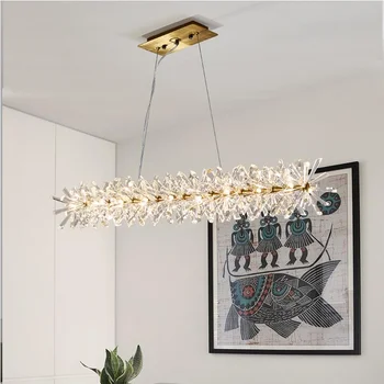 LED Pakabukas Lempa, Šviesos ilgai Liustra Šiuolaikinės kristalų pakabukas lempa, restoranas, Šiaurės dizaineris
