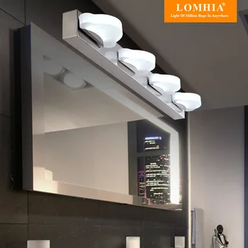 Vonios kambarys LED veidrodis šviesos Akrilo umbra nerūdijančio plieno veidrodis lempos apdaila sienos žibintai 90-260v tuštybės apšvietimas