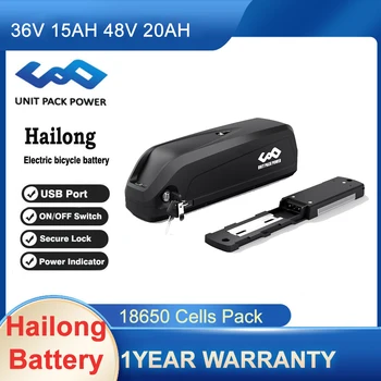 Ebike Baterija Hailong 18650 Elementų Paketą 52V 48V 36V 17.5 AH Galingos Ličio Baterijos su Krovikliu 200W-1000W Elektrinis Dviratis