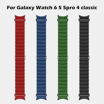 Anglies Pluošto Dirželis Samsung Galaxy Žiūrėti 6/5/4 40mm/44mm 5pro 45mm Jokio Skirtumo Apyrankė Galaxy Watch6 Klasikinis 47mm 43mm Correa