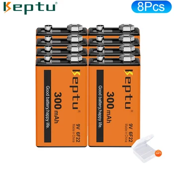 8-24Pcs KEPTU 9V 6F22 Ni-MH Baterija 9V daugkartinio Įkrovimo Baterija 9 voltų baterijos 9V Už Multimetras Dūmų Signalizacijos