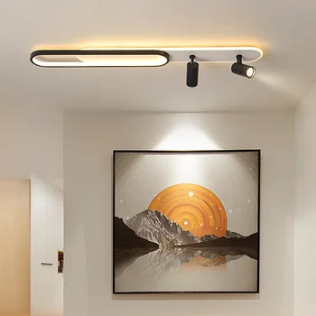 Akrilo Juostelė LED Šviestuvo Su Akiratyje Naudojami Gyvenamasis Kambarys Ir Miegamasis Apšvietimo Apdaila Juoda Aukso Blizgesys Virtuvė