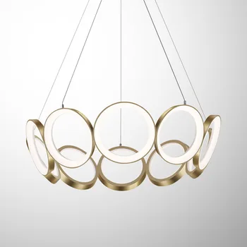 Paprasta Žiedų LED Šviestuvo Prabangos Dizaino Šviestuvo Kambarį Apdaila Replika Lempos Dizaineris Pakabos Šviesos Armatūra