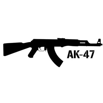 Automobilių Lipdukas Asmenybės Kalašnikovas AK-47 Šautuvu Stiliaus Automobiliai, Motociklai, Eksterjero Aksesuarai Vinilo Decal,15cm*4cm