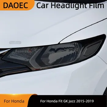 Honda Fit GK Džiazo 2015-2019 Automobilių Žibintų Apsaugos Atspalvis Filmas Dūmų Juoda TPU Apsauginiai Skaidrus Lipdukas Priedai