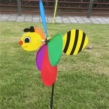 Mielas 3D Didelis Gyvūnų Bičių vėjo malūnas Vėjo Suktuko Whirligig Kieme Sodo Dekoro