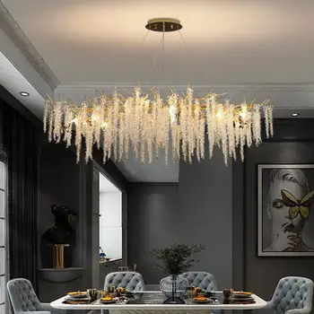 LED Postmodernaus Prabanga Liustra Villa Modelis Kambarys, svetainė, Valgomasis, Miegamasis, Šviesos, Kūrybos Kutas Filialas Kristalų Chandelie