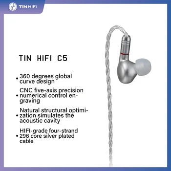 TINHIFI C5 Geriausias Laidinio Ausyje HIFI Iavs Ausinės Plokščių Subalansuotą Armatūra Vairuotojas Stebėti Ausinės su Nuimamu Audio Kabelis