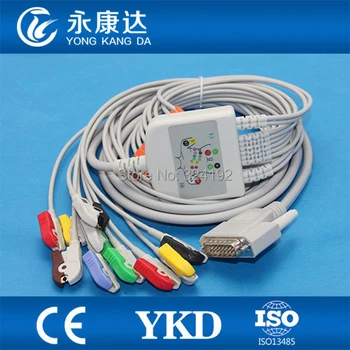 Nemokamas pristatymas UŽ Nihon Kohden 9130 EKG kabelis,NK DB15M 10-sukelti EKG kabelis IEC ,NK DB15M DIN3.0, 4.7 K atsparumas