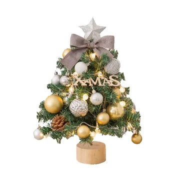 45cm Stalo Mini Kalėdų Medžio Apdaila Tiekimo Komplektas su Dekoratyvinis Apšvietimas
