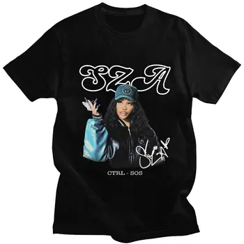 Reperis SZA CTRL X SOS Albumą, Print T-shirt, Derliaus Punk Unisex marškinėliai Negabaritinių Vyrų Hip-Hop Harajuku Medvilnės Marškinėliai, Streetwear