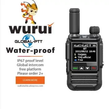 968 pasaulio-tr walkie talkie IP67 atsparus vandeniui ilgo nuotolio radijo comunicador nešiojamų profesional 100 km policijos radijas mini 4G