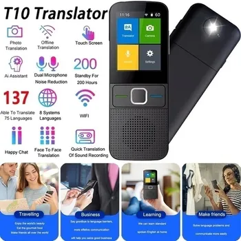 2023 Pažangaus Voice Translator 137 Multi Kalbų Realiu Laiku Internete Trumpąją Off Line Vertimo AI Mokymosi Konversijos T10 Naujas