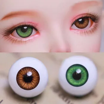 BJD Doll, Priedai, 3D akių Obuolius kaip 14mm Flash Spalvų Akis Lėlės Tinka 1/3 Lėlės Akys Žaislų Reikmenys Dvi spalvos akys