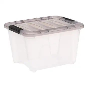19 Quart Stack & Pull™ skaidraus Plastiko Laikymo Dėžutė su Sklendėmis, Pilka Oro fryer silikoninis įdėklas Tortą skardą kepimui Oro fryer lin