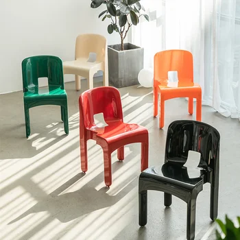 Vieno Plastiko Kėdės Atlošas Didina Namo, Modernaus Minimalistinio Plastikinių Kėdžių, Pietų Stalas Restoranas Šiaurės Valgomojo Kėdės Lauko